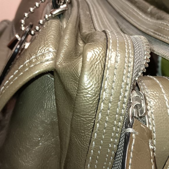 Vintage COACH metallic green Bleeker st satchel - Picture 6 of 12